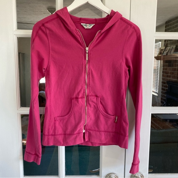 Hard Tail Tops - Hard Tail Zip Up Lightweight Hoodie Athletic Jacket Cotton Blend Small Pink